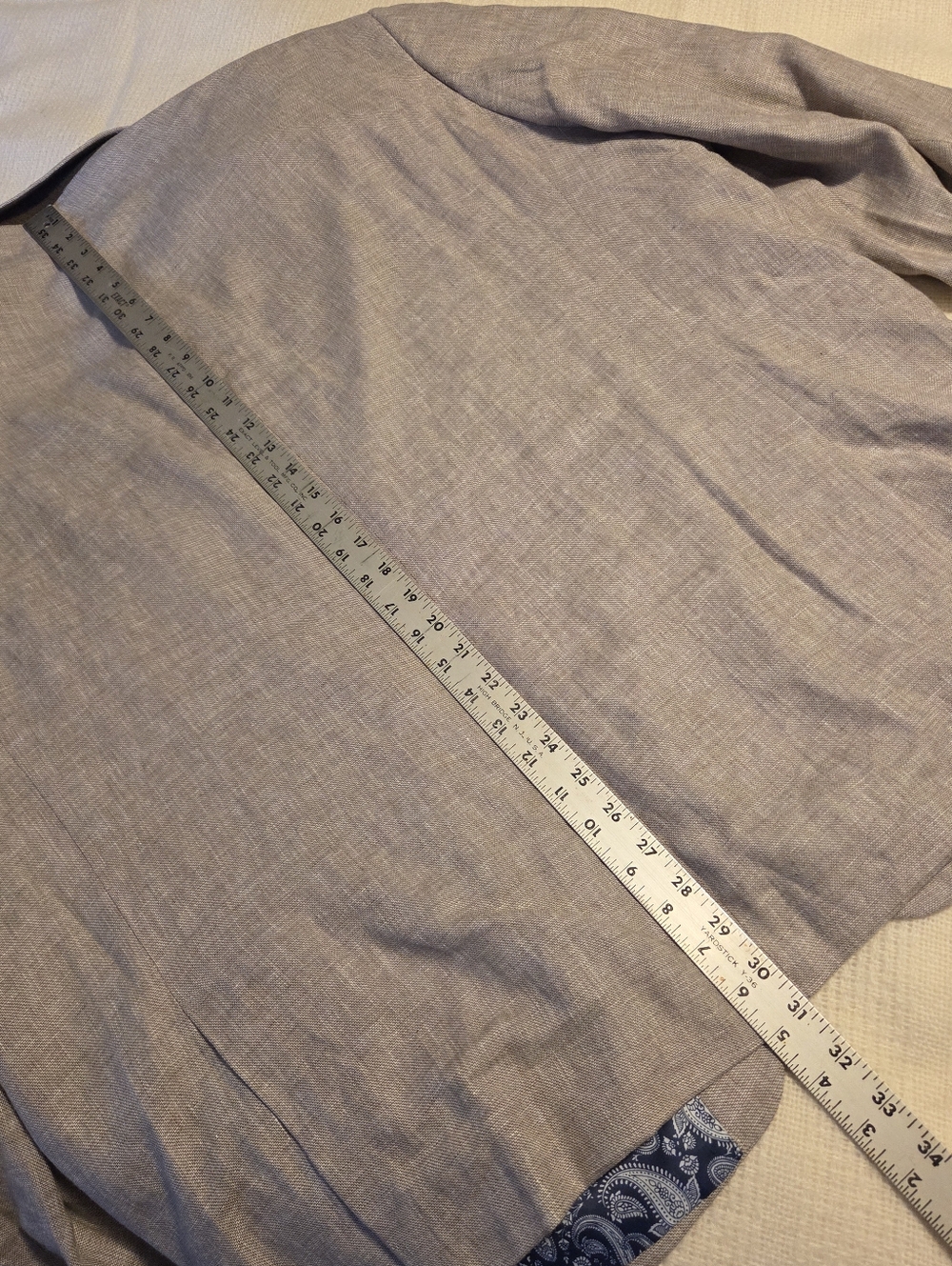 Oak Hill Sport Coat Blazer 2XL 50R/52R Linen Rayon Tan - Picture 13 of 14